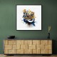 Abstract Gold & Blue 8 Arabic Calligraphy