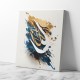 Abstract Gold & Blue 9 Arabic Calligraphy