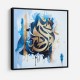 Abstract Blues Arabic Calligraphy