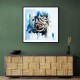 Abstract Blues Arabic Calligraphy