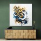 Abstract Gold & Blue 12 Arabic Calligraphy