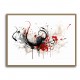 Red and Black Calligraphy Wall Art