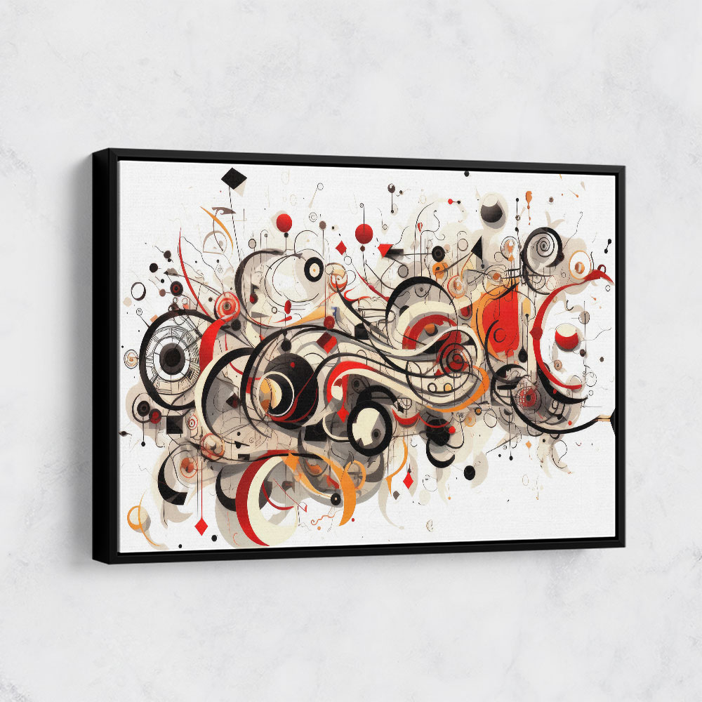Abstract Reds Calligraphy Wall Art
