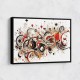 Abstract Reds Calligraphy Wall Art