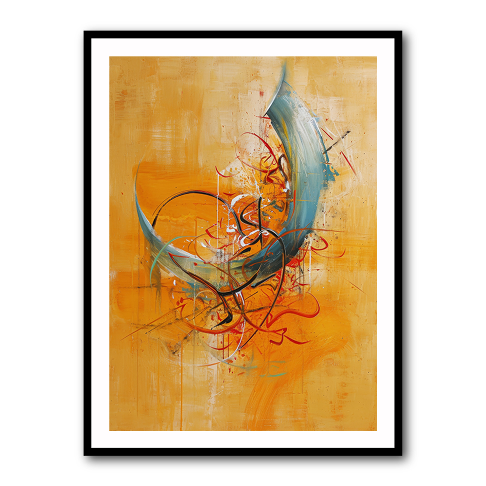 Golden Abstract Calligraphy