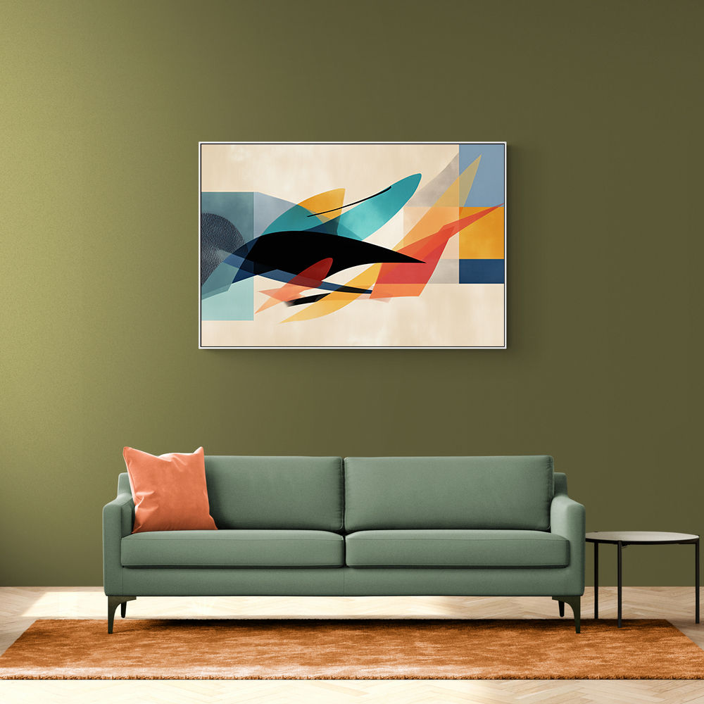  Vibrant Geometric Fusion Modern Abstract Arabic Calligraphy Wall Art