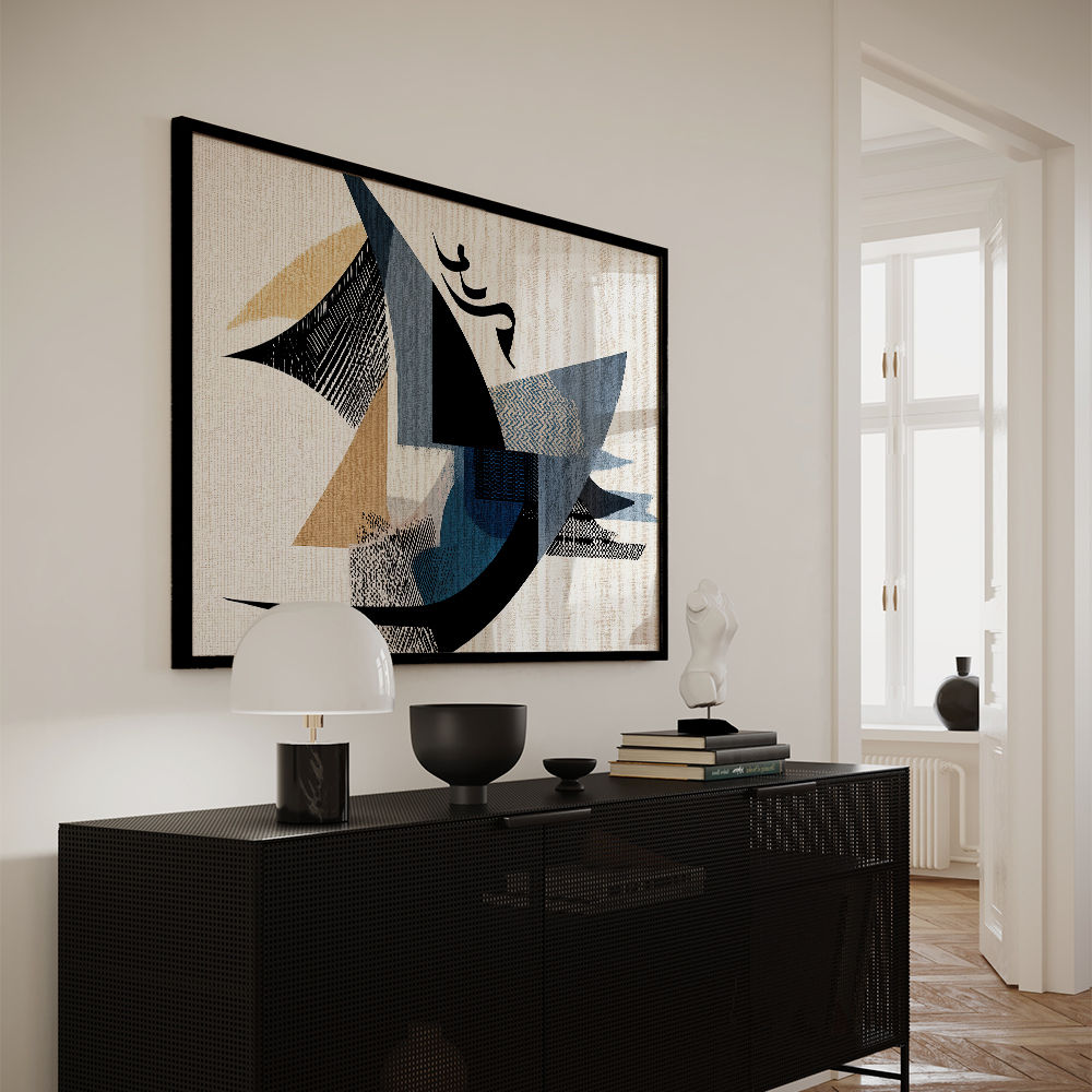 Contemporary Modern Abstract Islamic Art in Neutral Tones