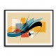 Modern Arabic Calligraphy Abstract – Teal, Gold & Red Geometric Flow 2 Wall Art