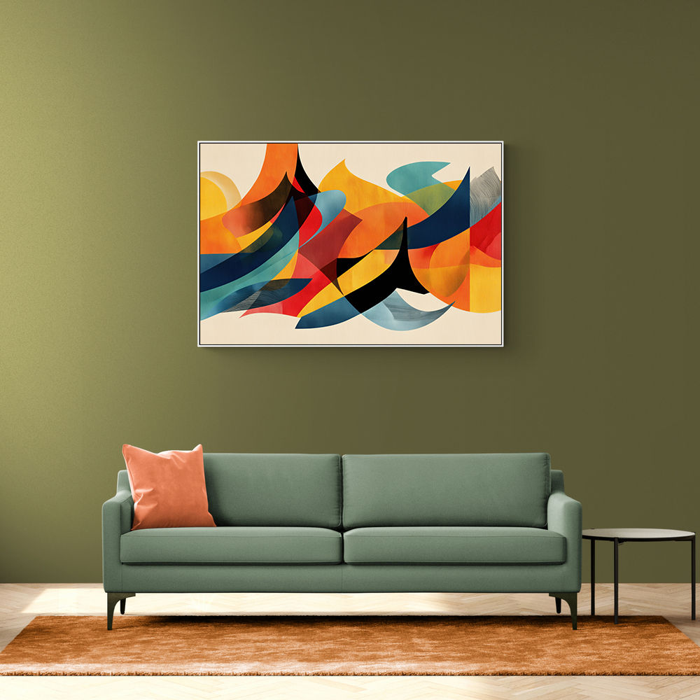 Vibrant Multicolor Contemporary Modern Abstract Arabic Calligraphy Wall Art 