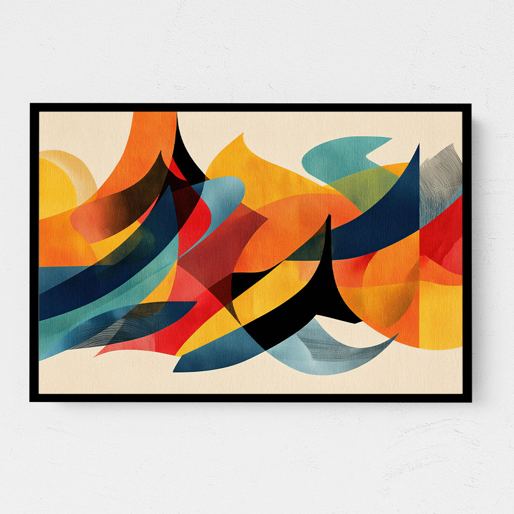 Vibrant Multicolor Contemporary Modern Abstract Arabic Calligraphy Wall Art 