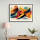 Vibrant Multicolor Contemporary Modern Abstract Arabic Calligraphy Wall Art 