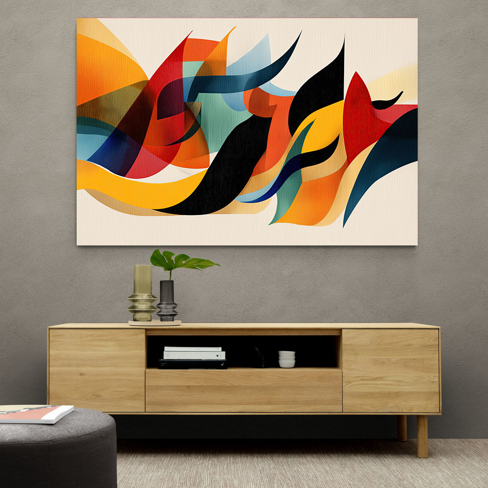 Vibrant Multicolor Contemporary Modern Abstract Arabic Calligraphy Wall Art 2