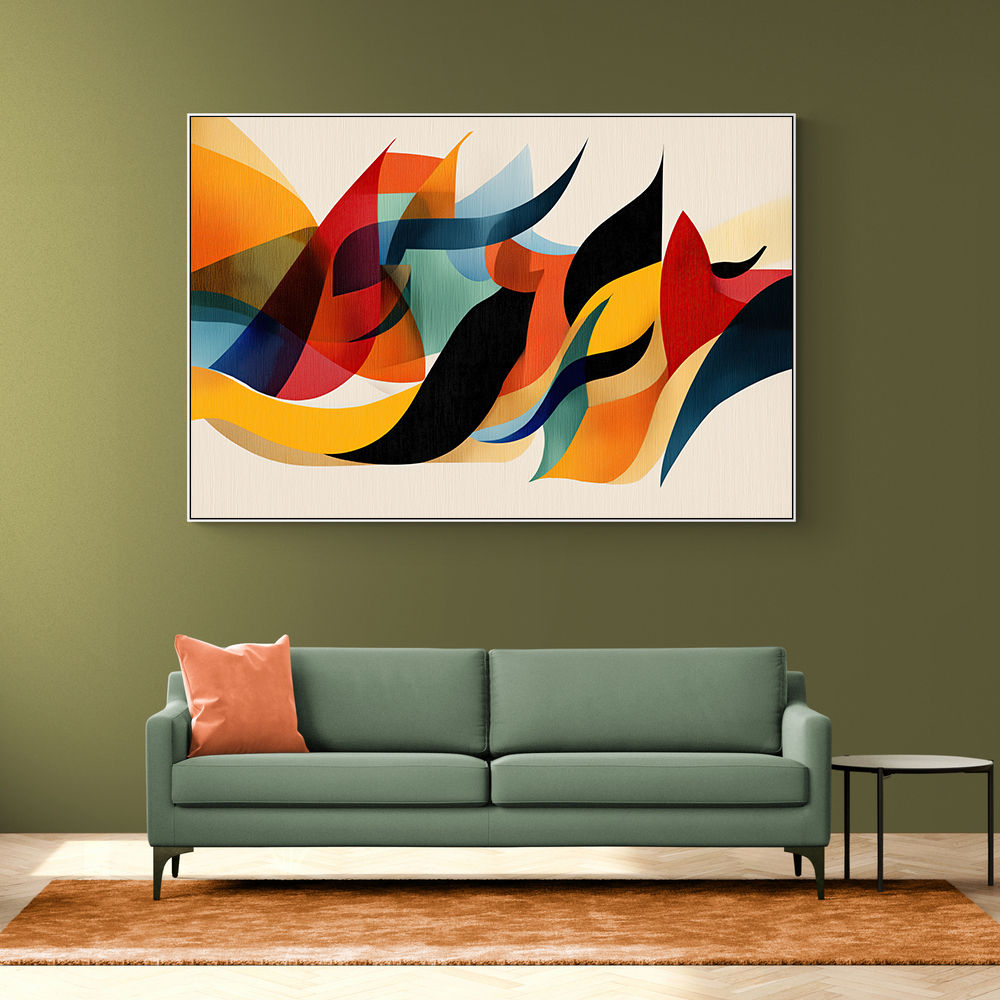 Vibrant Multicolor Contemporary Modern Abstract Arabic Calligraphy Wall Art 2