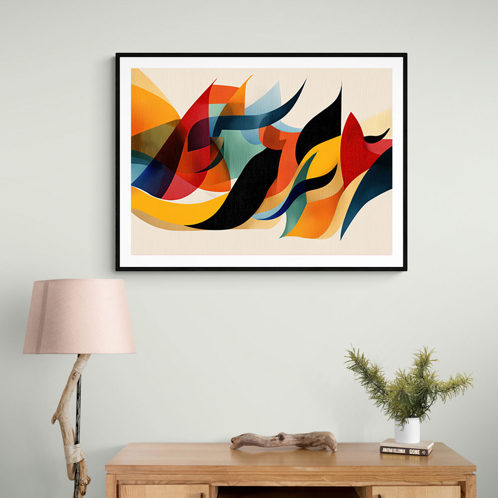 Vibrant Multicolor Contemporary Modern Abstract Arabic Calligraphy Wall Art 2