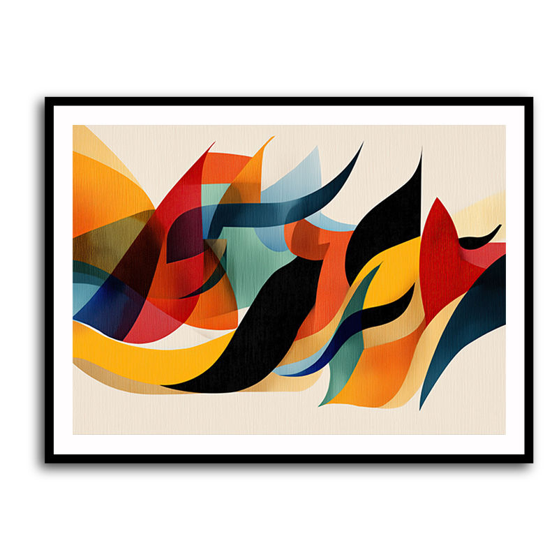 Vibrant Multicolor Contemporary Modern Abstract Arabic Calligraphy Wall Art 2