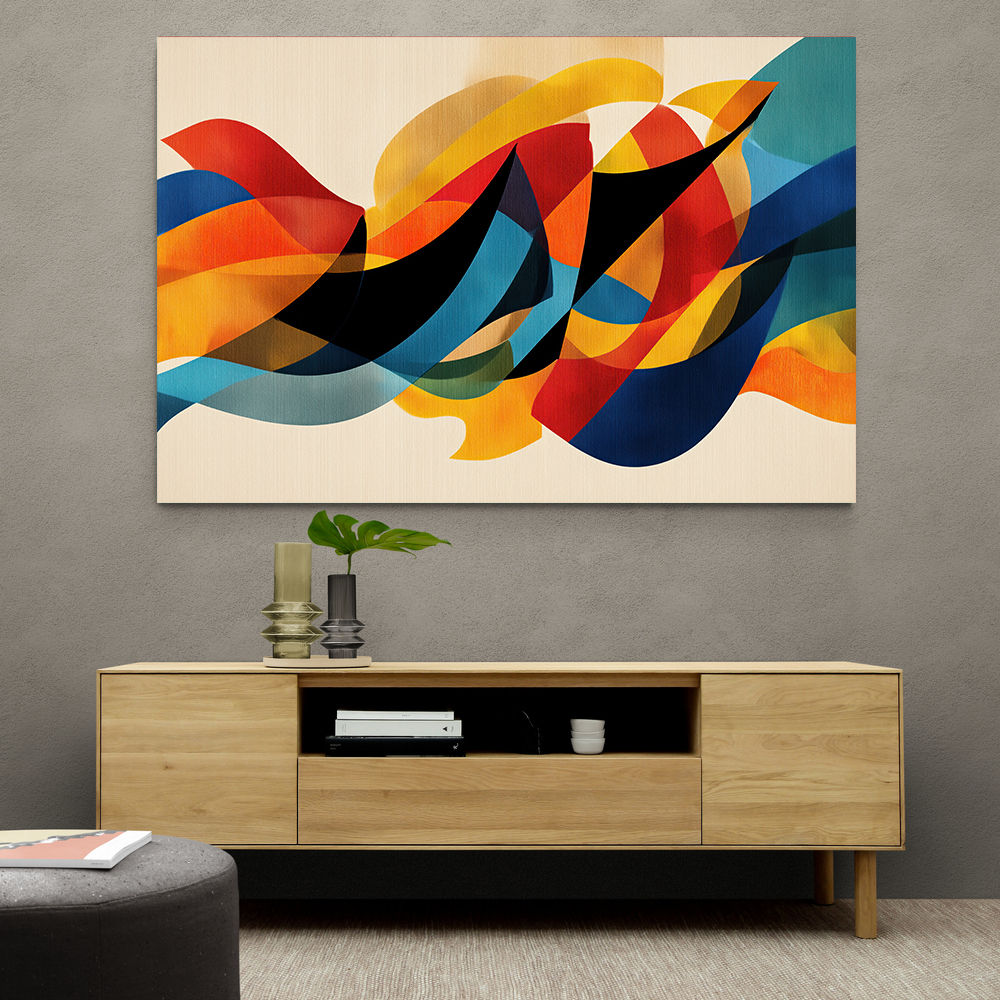 Vibrant Multicolor Contemporary Modern Abstract Arabic Calligraphy Wall Art 4