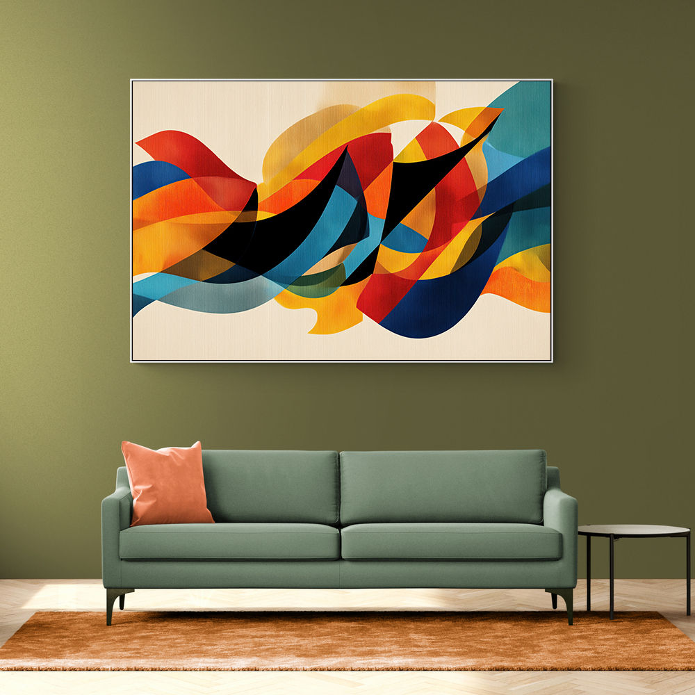 Vibrant Multicolor Contemporary Modern Abstract Arabic Calligraphy Wall Art 4