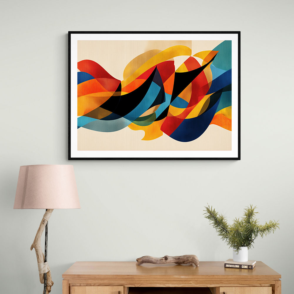 Vibrant Multicolor Contemporary Modern Abstract Arabic Calligraphy Wall Art 4