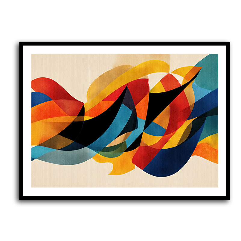 Vibrant Multicolor Contemporary Modern Abstract Arabic Calligraphy Wall Art 4