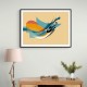 Modern Arabic Calligraphy Abstract – Teal, Gold & Red Geometric Flow 3