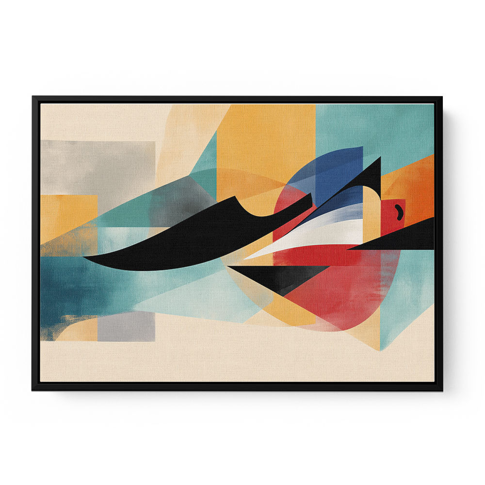  Vibrant Geometric Fusion Modern Abstract Arabic Calligraphy Wall Art 5