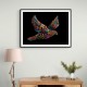 Abstract style Falcon Colourful Arabic calligraphy art