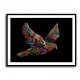 Abstract style Falcon Colourful Arabic calligraphy art
