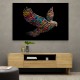 Abstract style Falcon Colourful Arabic calligraphy art 3