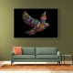 Abstract style Falcon Colourful Arabic calligraphy wall art 3