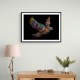 Abstract style Falcon Colourful Arabic calligraphy wall art 3