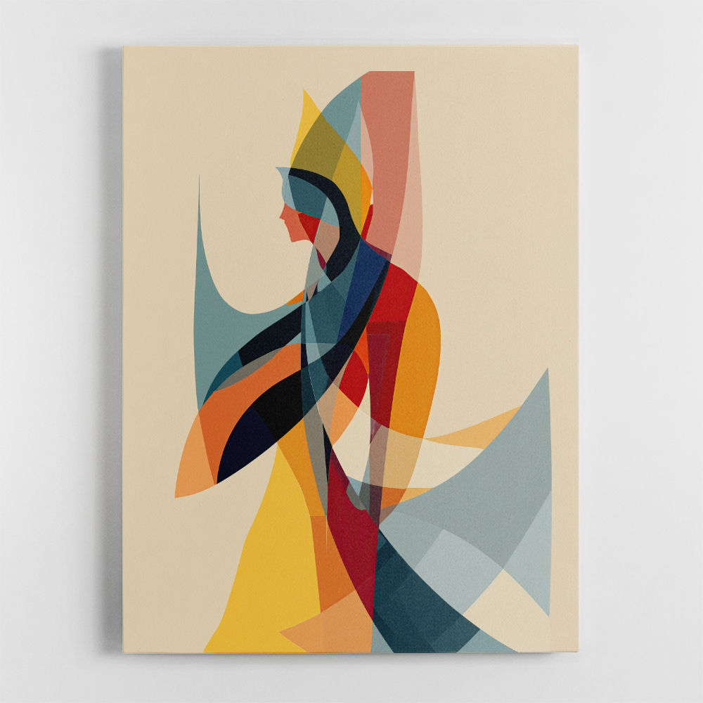 Abstract style calligraphy Woman-Shape Wall Art