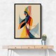 Abstract style calligraphy Woman-Shape Wall Art