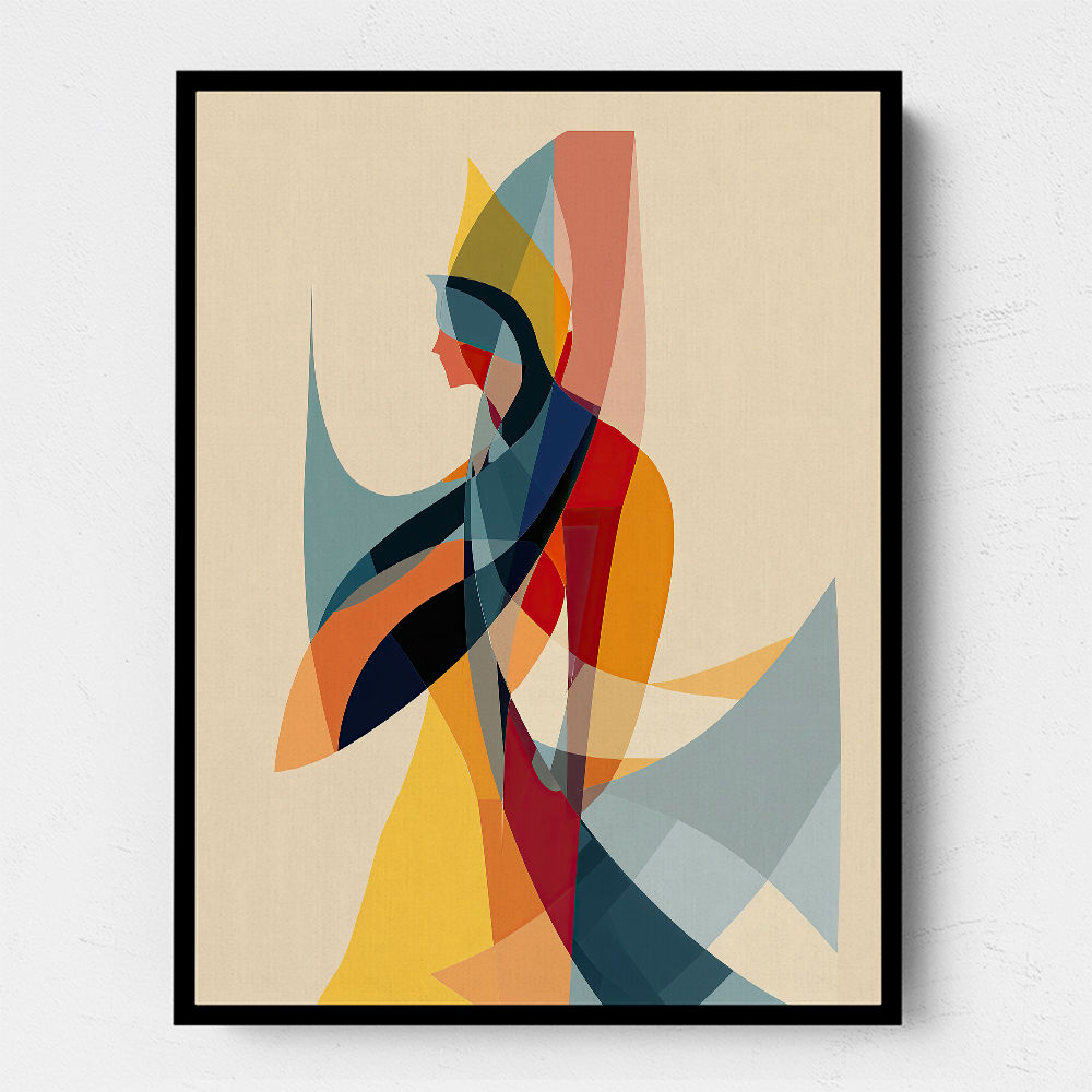 Abstract style calligraphy Woman-Shape Wall Art