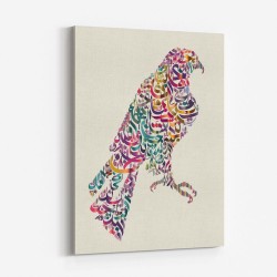 Abstract style Falcon Arabic Calligraphy Wall Art 1 