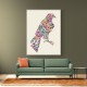 Abstract style Falcon Arabic Calligraphy Wall Art 1 