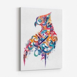 Abstract style Falcon Arabic calligraphy wall art 2