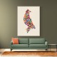 Abstract style Falcon Arabic calligraphy wall art 3