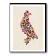 Abstract style Falcon Arabic calligraphy wall art 3