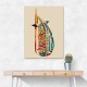 Burj Al Arab In Arabic Calligraphy Style Wall Art 1