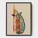 Burj Al Arab In Arabic Calligraphy Style Wall Art 1