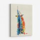 Burj Al Arab In Arabic Calligraphy Style Wall Art 5