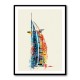 Burj Al Arab In Arabic Calligraphy Style Wall Art 5