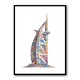 Burj Al Arab In Arabic Calligraphy Style art 