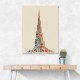 Burj Khalifa in Arabic calligraphy art
