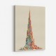 Burj Khalifa in Arabic calligraphy art