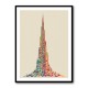 Burj Khalifa in Arabic calligraphy art