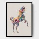 Colourful Calligraphy Horse 1 Wall Art