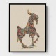 Colourful calligraphy Horse 2 Wall Art