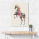 Colourful calligraphy Horse Wall Art