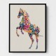 Colourful calligraphy Horse Wall Art